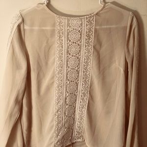 SOLD Cream button back blouse